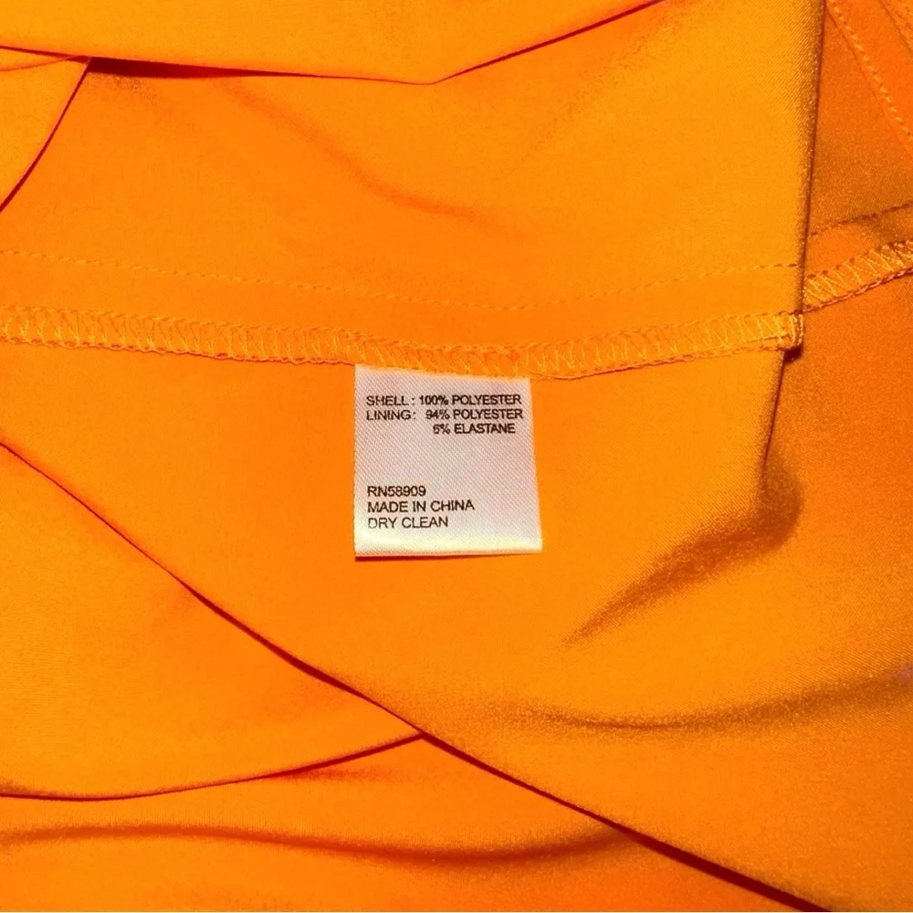 NWT Gianni Bini Addie Halter Orange Midi Dress 12 in Papaya